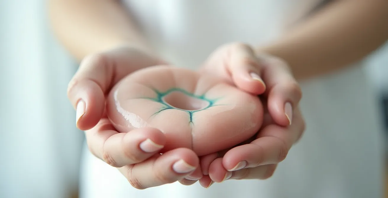 Gros plan sur un poignet montrant les veines pour déterminer le sous-ton de peau